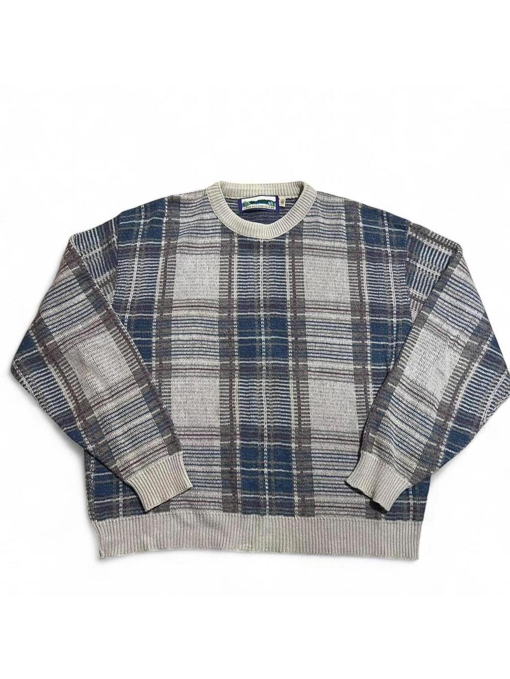 Vintage Shenandoah plaid crewneck sweater